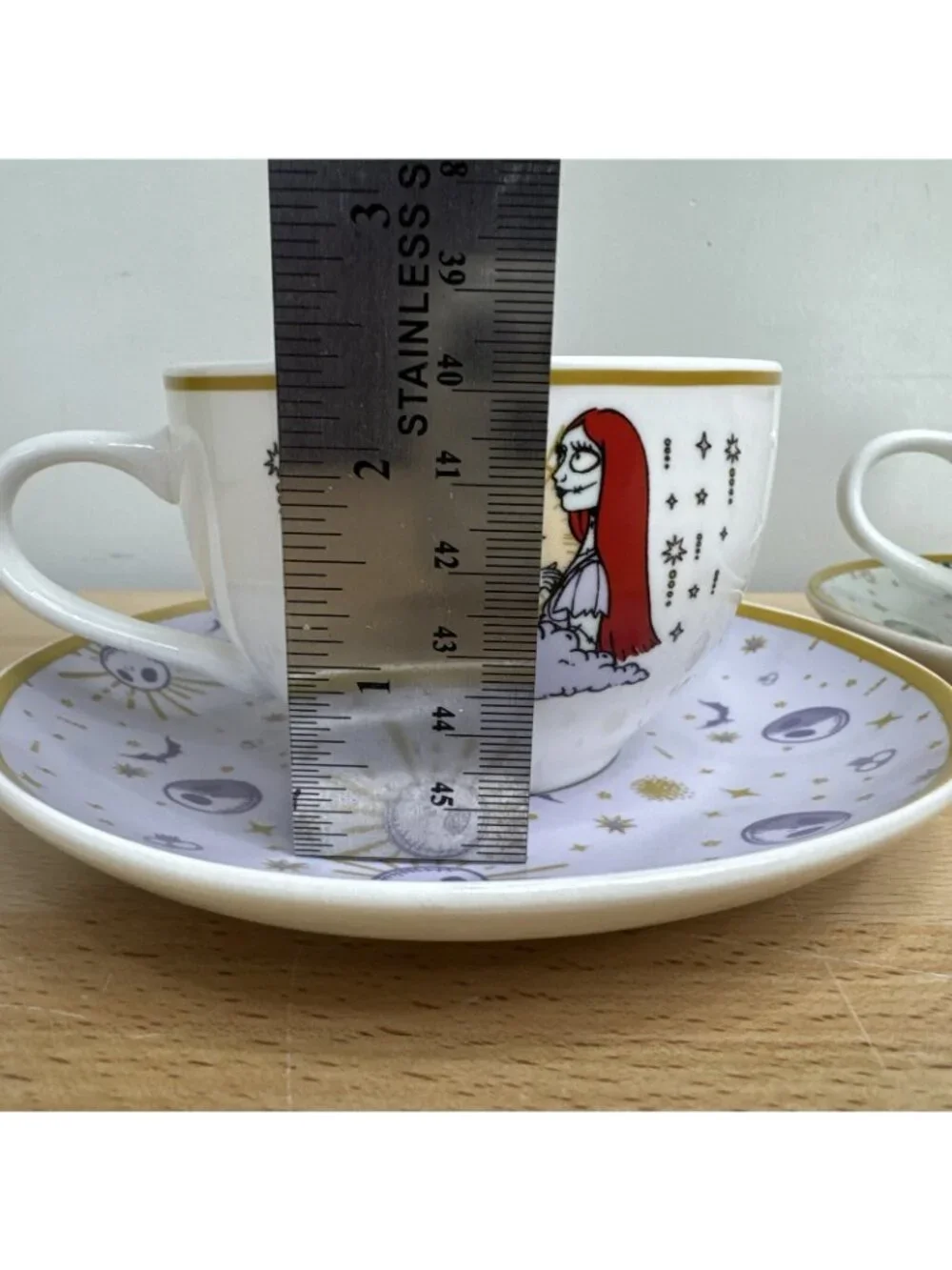 Tim Burtons Nightmare Before Christmas 6.7 Oz Mug & Saucer Set Jack Sally Design - Picture 5 of 16